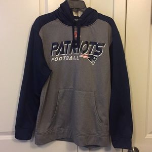 New England Patriots Gray Hooded Sweatshirt